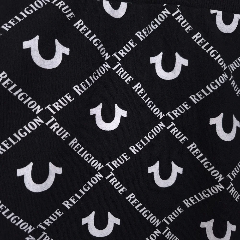 True Religion Allover Horseshoe Logo Sweatpants Joggers 2XL Casual Streetwear